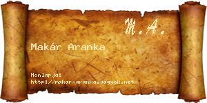 Makár Aranka névjegykártya