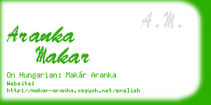 aranka makar business card